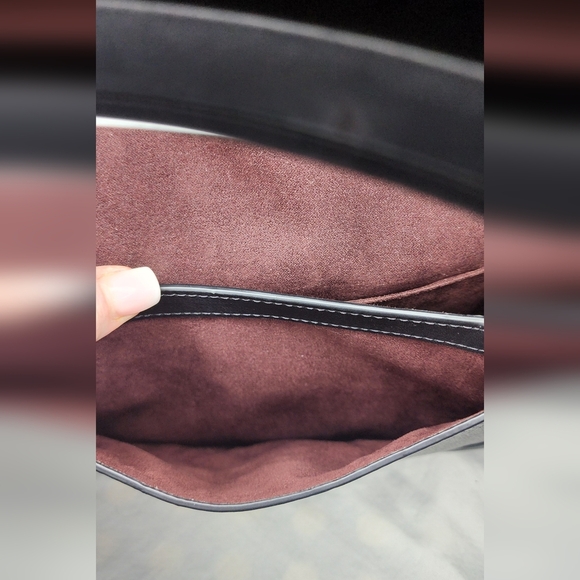 NEW Coach Georgie Saddle Bag In Colorblock Signature Canvas With Rivets Black - Picture 8 of 10